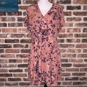 Pink/purple floral mini summer dress